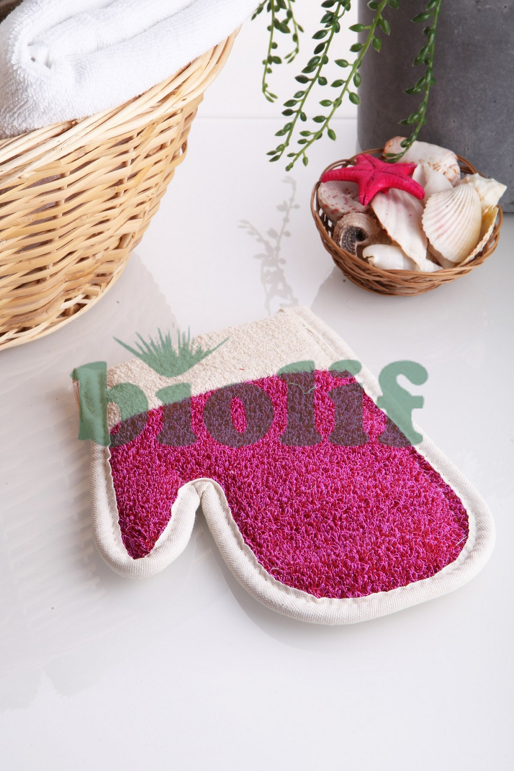 POLY-COTTON PARMAKLI BANYO LİFİ (Kod: 6047)